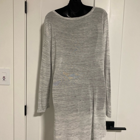 Lucky Brand V-Neck grey‎ Watercolour Long Sleeve Floral Print Shirt Top Size XL - Picture 4 of 6